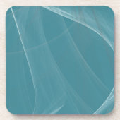 ポサボスブルー背景と繊細なライトブラシ コースター (正面)
