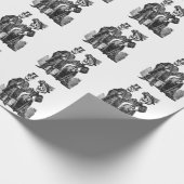 ポザーダの骨組カップル ラッピングペーパー (角)