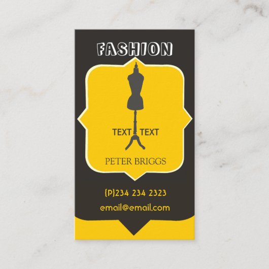 ポシチックはっきりしたファッション工業 名刺 (正面)