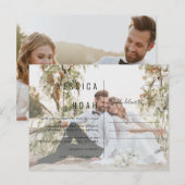 ポシトデインビタシオンシンプルとミニマモダンリスト インビテーションポストカード (正面/裏面)