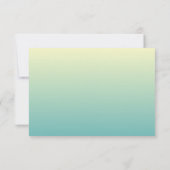 ポシュイエローアンドティール(緑がかった色)ブライダルシャワー招待状 招待状 (裏面)