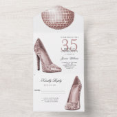 ポシュグリジーバラ金ゴールド35thバースデーパーティー オールインワン招待状 (内側)