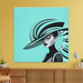 ポシュチックコレクション#1 (ティール（緑がかった色）) キャンバスプリント (インサイチュ (リビング))