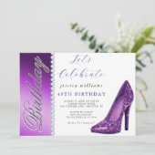 ポシュティレット&ダイアモンズパープル誕生日 招待状 (スタンド正面)