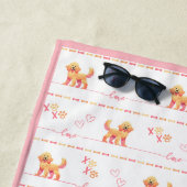 ポシュドードルドッグラブビーチタオル ビーチタオル (インサイチュ)