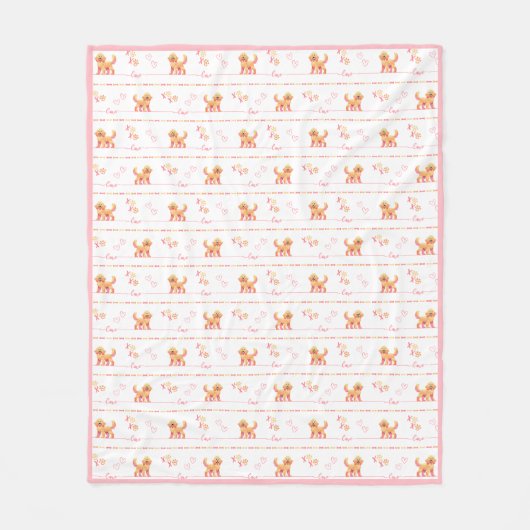 ポシュドードルドッグラブフリースブランケット フリースブランケット (正面)