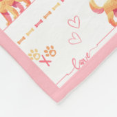 ポシュドードルドッグラブフリースブランケット フリースブランケット (角)