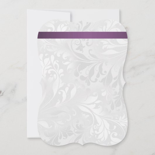 ポシュパープルダイヤモンドボウ&ダマスクスウィート16 招待状 (裏面)