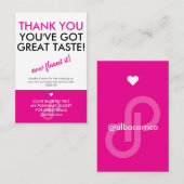 ポシュマーク·ロ素晴らしゴをお試しいただきありがとうございます 名刺 (正面/裏面)