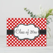 ポシュレッド水玉模様卒業 招待状 (スタンド正面)