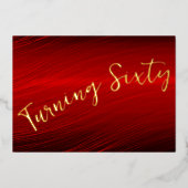 ポシュレッド誕生日 箔招待状 (正面)