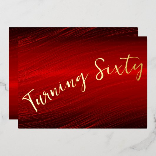 ポシュレッド誕生日 箔招待状 (正面/裏面)