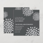 ポシュ花びら |シルバー |結婚式招待状 招待状 (正面/裏面)