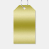 ポシュ金ゴールド&ブラックエレガントダイヤモンド40th誕生日 ギフトタグ (裏面)