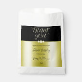 ポシュ金ゴールド&ブラックエレガントダイヤモンド40th誕生日 フェイバーバッグ (正面)