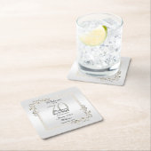 ポシュ70thプラチナ誕生日 スクエアペーパーコースター (インサイチュ)