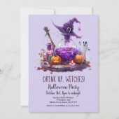 ポションズカボチャ幽霊ウィッチハットハローウィンパーティ 招待状 (正面)
