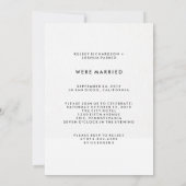 ポシンプルストの発表とお祝い 招待状 (裏面)