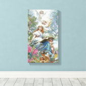 ポシーのミューズ（Konstantin Makovsky著） キャンバスプリント (インサイチュ (ウッドフロア))