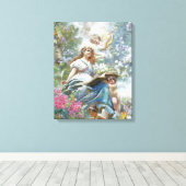 ポシーのミューズ(Konstantin Makovsky著) キャンバスプリント (インサイチュ (ウッドフロア))