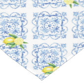 ポジタイタリアンーノトスカーナブルータイルレモン ショートテーブルランナー (コーナー)