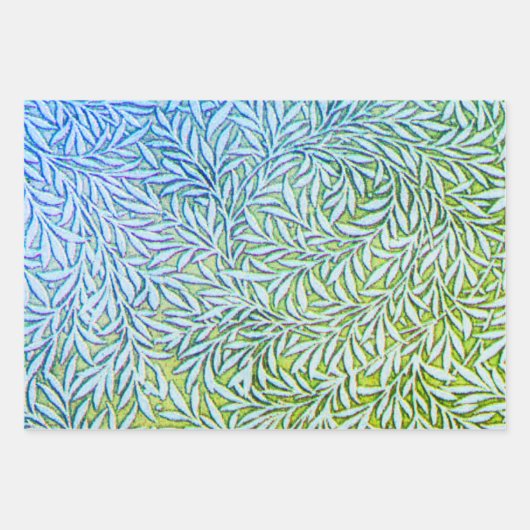 ポジターノの華やかさ失ったと紫葉の花と柳 ラッピングペーパーシート (正面3)