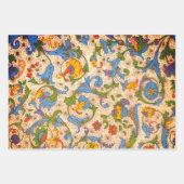 ポジターノの華やかさ失ったと紫葉の花と柳 ラッピングペーパーシート (正面)