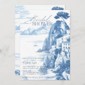 ポジターノアマルフィイタリイタリアンタトワールブライダルシャワー 招待状 (正面/裏面)