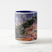 ポジターノイタリアアマルフィコーストサンセットヴィンテージトラベル マグカップ (中央)