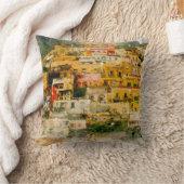 ポジターノイタリアンイタリアの水彩色 クッション (ブランケット)