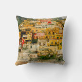 ポジターノイタリアンイタリアの水彩色 クッション (裏面)