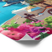 ポジターノイタリアヴィンテージトラベル ポスター (角)