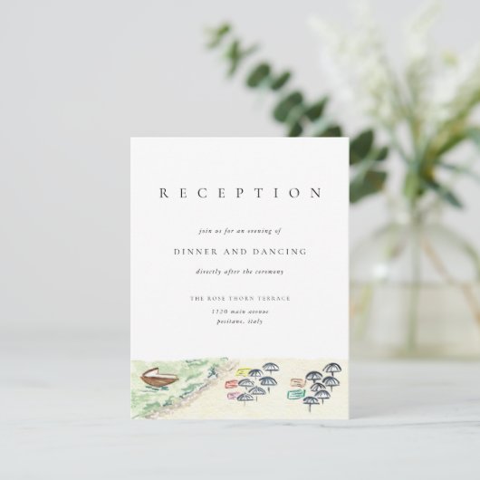 ポジターノイタリア旅行ウェディングレセプションエンクロージャ 招待状 (スタンド正面)