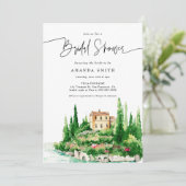 ポジターノイ地中海のタリアテーマドブライダルシャワー 招待状 (スタンド正面)