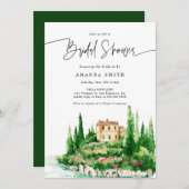 ポジターノイ地中海のタリアテーマドブライダルシャワー 招待状 (正面/裏面)