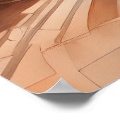 ポジターノドリーム：水彩夕焼けビスタポスター ポスター (角)