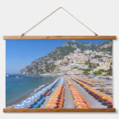 ポジターノビーチアマルフィコーストイタリア 吊り下げ型タペストリー (正面)