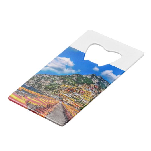 ポジターノビーチイタリアクリフホームズアマルフィトラベル クレジットカード栓抜き (正面アングル)