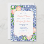 ポジターノブルータイルガーデンビーチブライダルシャワーI 招待状 (正面)