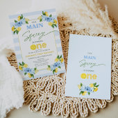 ポジターノブルーレモンメインスクイーズ1st誕生日 招待状