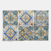 ポジターノヴィンテージイタリアンタイル キッチンタオル (横)