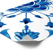 ポジターノ地中海のイタリアタイルレモンウェルカム ポスター (角)