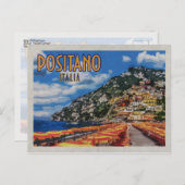ポジターノ差出人住所動揺してヴィンテージトラベル ポストカード (正面/裏面)