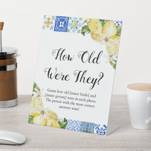 ポジターノ彼らは何歳だったブライダルシャワーゲーム 台座サイン (インサイチュ)