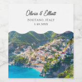 ポジターノ結婚式の引き出物パーソナライズされたワインラベル ワインラベル (シングルラベル)