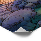 ポジターノ，イタリア – コースタルヴィレッジ&スタリースカイ ポスター (角)