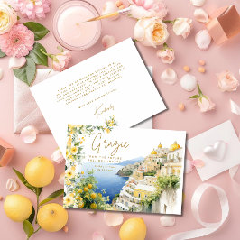 ポジターノ イタリア Mediterranean Italy  イタリアの美しいポジターノでのブライ サンキューカード