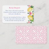 ポジターノ ピンクの花とレモンのレシピリクエスト エンクロージャーカード (正面/裏面)