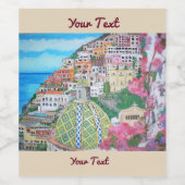 ポジターノ、ワイン(またはワきらめくイン)ボトルラベル ワインラベル (シングルラベル)