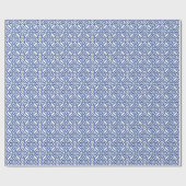 ポジターノ ヴィンテージ イタリアン ブルー ホワイト タイル パターン ラッピングペーパー (フラット)